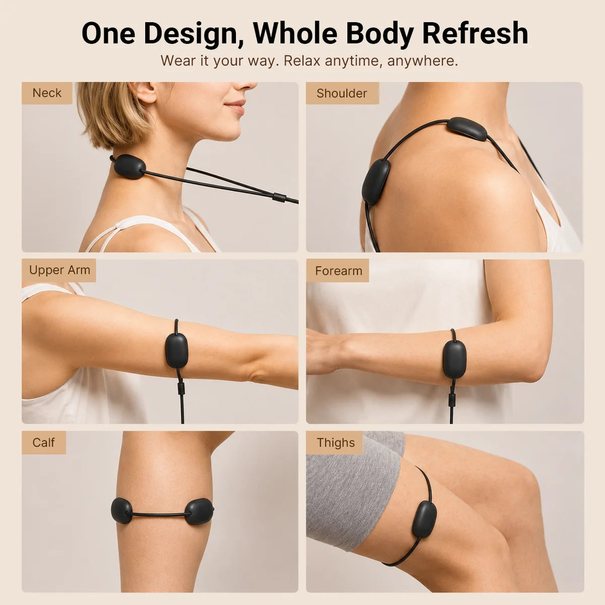 Pendant Neck Relaxer with Heat – Wearable EMS Massager