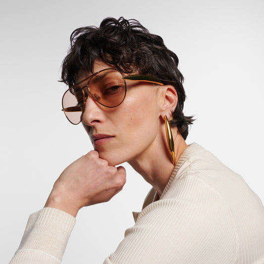 ☀️Retro Gold Aviator Sunglasses