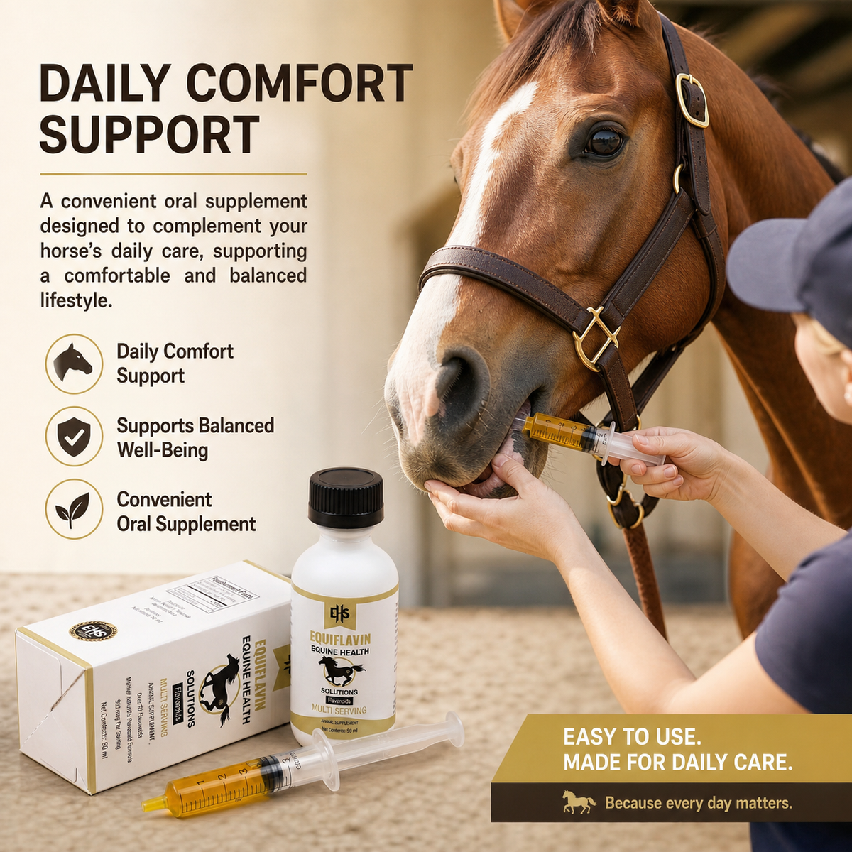 Horse Mobility Supplement – Natural Oral Comfort & Wellness Support