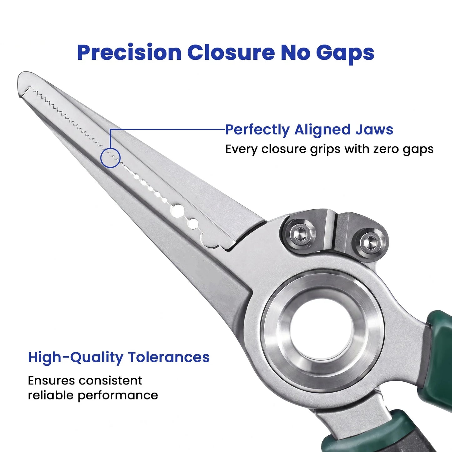 7.5" Saltwater-Proof Fishing Pliers – 17-4 Steel, Sheath & Lanyard