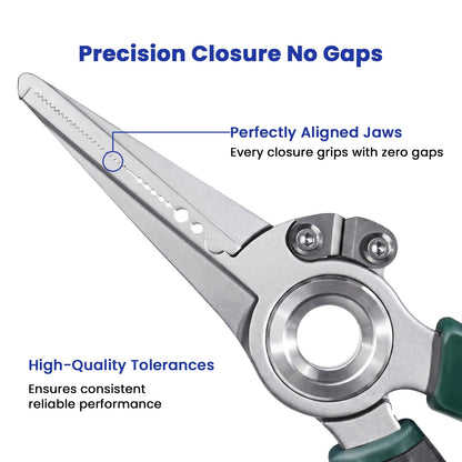 7.5" Saltwater-Proof Fishing Pliers – 17-4 Steel, Sheath & Lanyard
