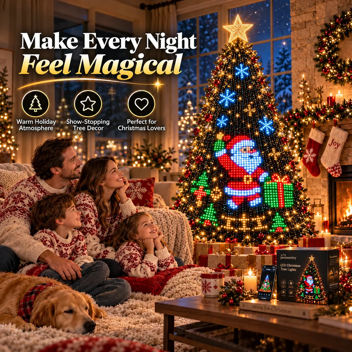 🎄 Upgrade Your Tree With Animated Christmas Magic! 🎅 ✨ Lighted Tree Pro - Smart DIY App-Controlled LED Christmas Tree Lights with Custom Holiday Patterns