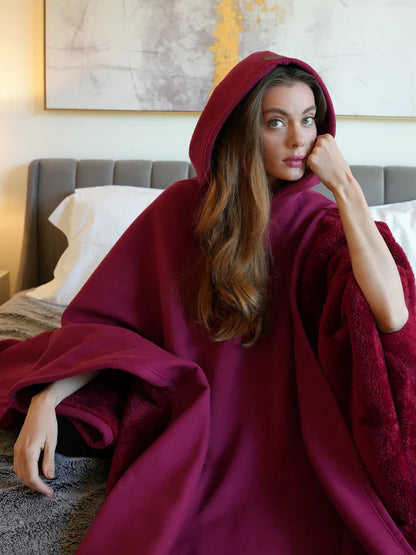 Eden Hoodie – Oversized Weighted Hoodie Cloak with Ultra-Soft Faux Fur Liner