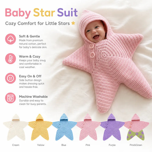 Baby Star Suit™ — A Star-Shaped Comfort Wrap for Little Ones