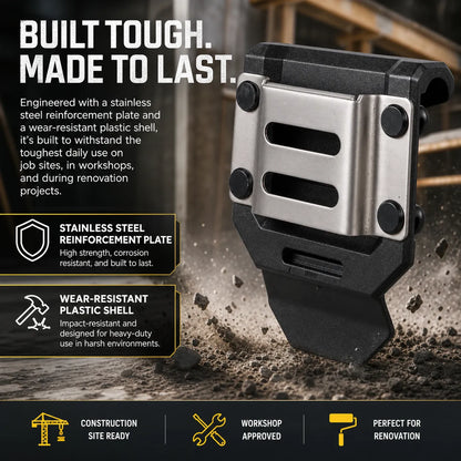 Heavy-Duty Tool Belt Organizer for Drills, Hammers & Tape