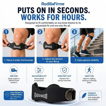 Adjustable Knee Support Straps 2-Pack – Anti-Slip Patellar Band for Running & Cycling