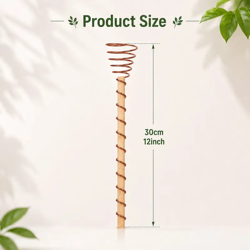 Copper Coil Wire Antennas Garden Stakes