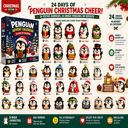 24-Day Penguin Advent Calendar – 24 Unique Collectible Penguins