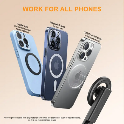 Upgrated 4-in-1 Magnetic Selfie Stick with Remote for Cell Phone 360° Rotation