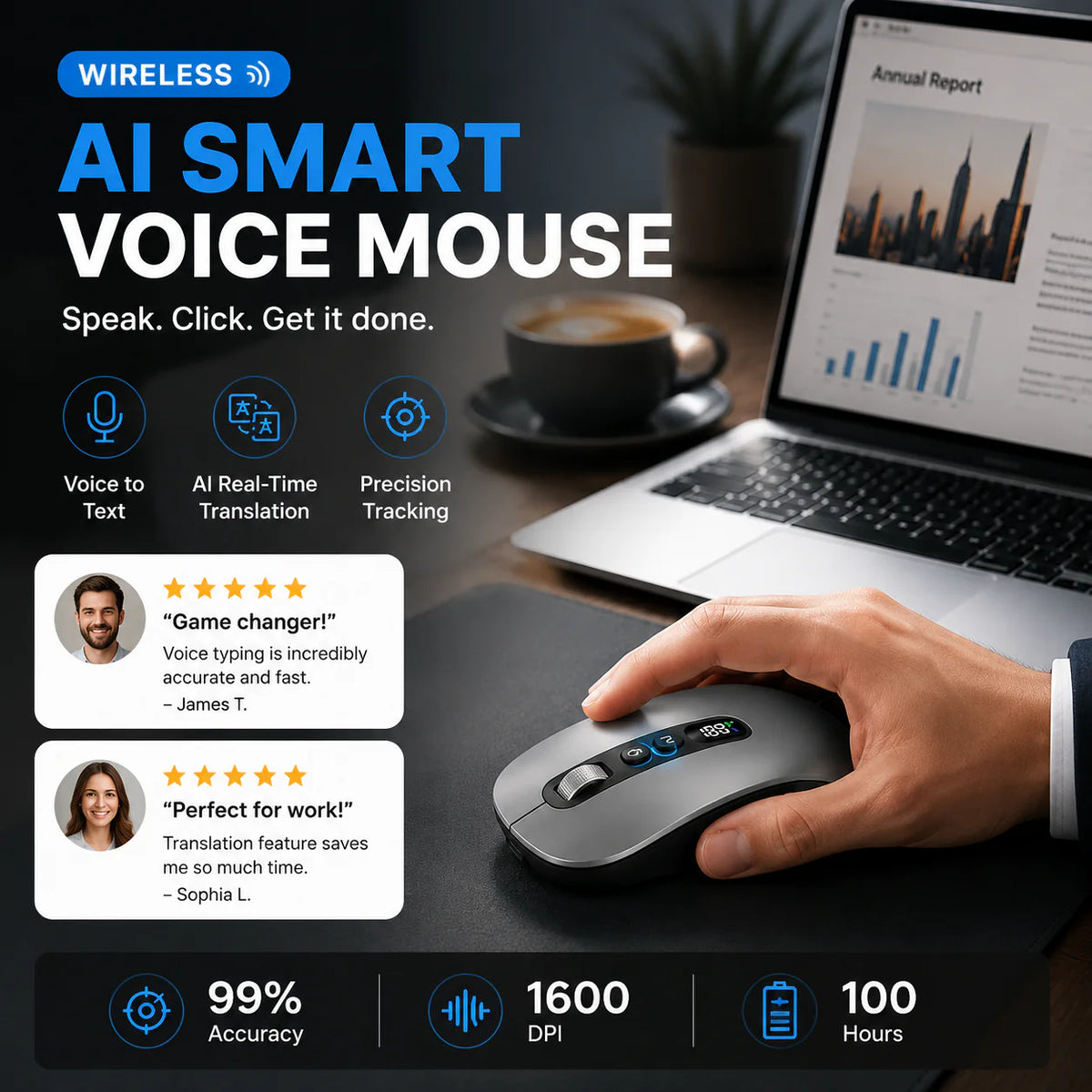 Wireless Al Smart Voice Mouse