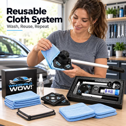 🔥Dual Magnetic Car Windshield Cleaner | Streak-Free Auto Glass Cleaning Kit