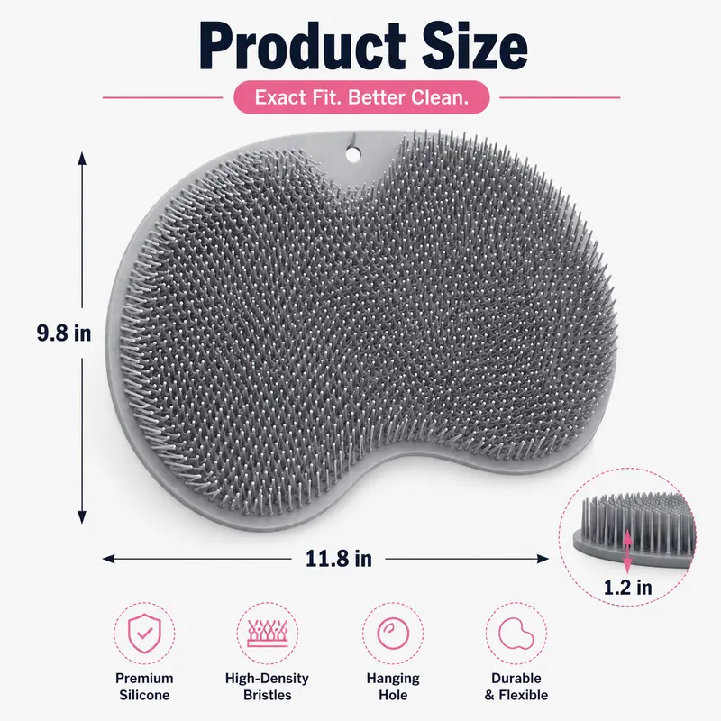 Hands-Free Shower Foot & Back Scrubber Mats