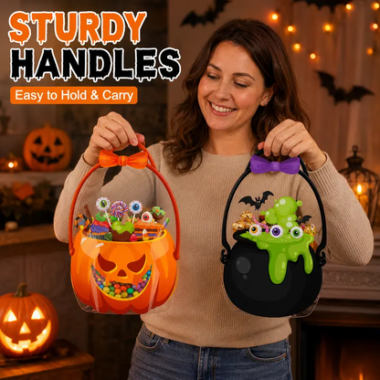 12/24/36/48/60 Pcs Halloween Plastic Goodie Bags