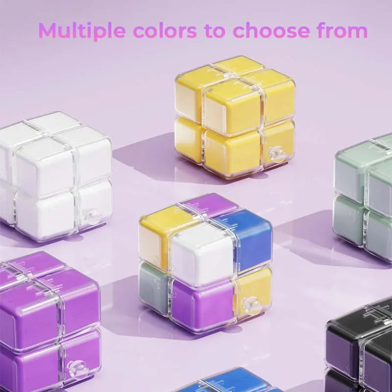 Pastel Macaron Multicolor Magic Cube Pill Storage Box