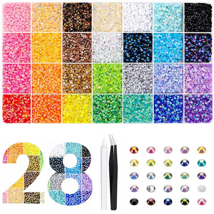40000Pcs DIY Jelly Rhinestones synthetic beads With Kit for Bedazzling