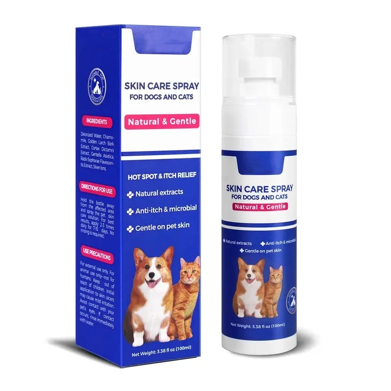 Plant-Based Itch Relief Spray for Dogs & Cats – 100ml Soothing Skin Care