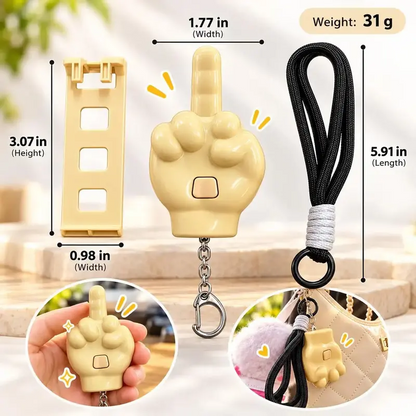 3-in-1 Funny Pop-Up Middle Finger Fidget Keychain Set