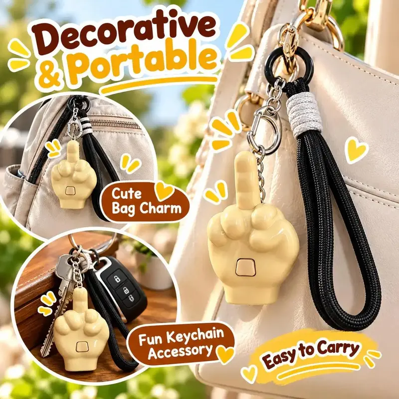 3-in-1 Funny Pop-Up Middle Finger Fidget Keychain Set