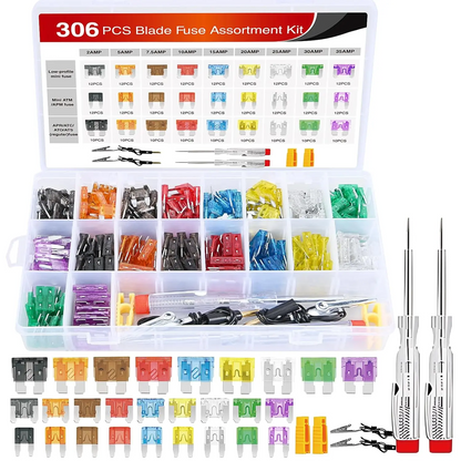 306-Pcs Zinc Alloy Automotive Blade Fuse Kit