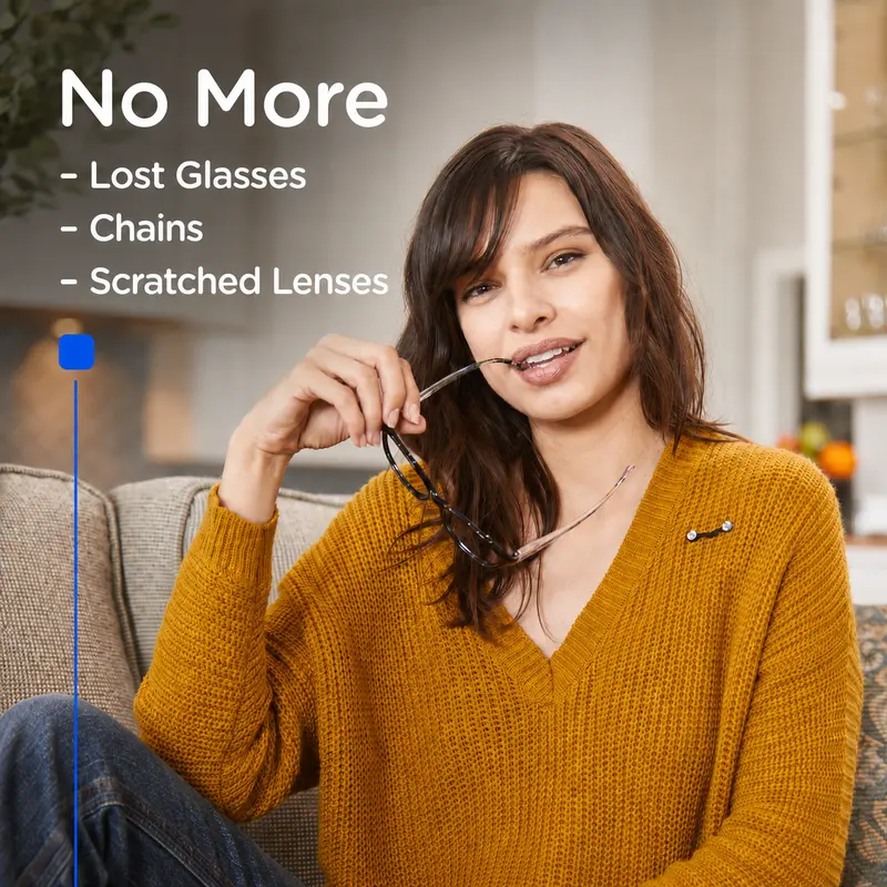 2 Pack Magnetic Glasses Holder - Premium Strength Magnetic Hold