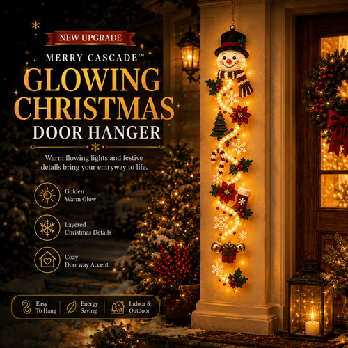 Glowing Christmas Door Hanger|6 Festive Lighted Designs with Warm Glow
