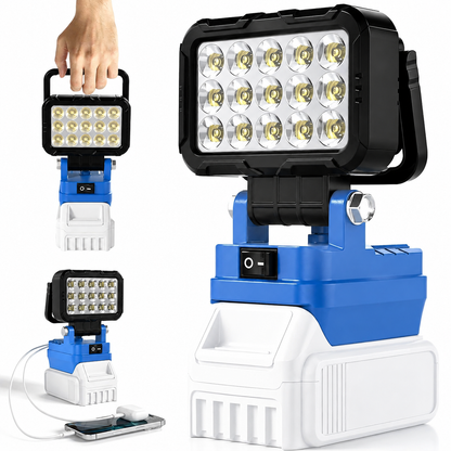 6000 Lumen 40W LED Work Light -Compatible with Dewalt 20V Max Battery