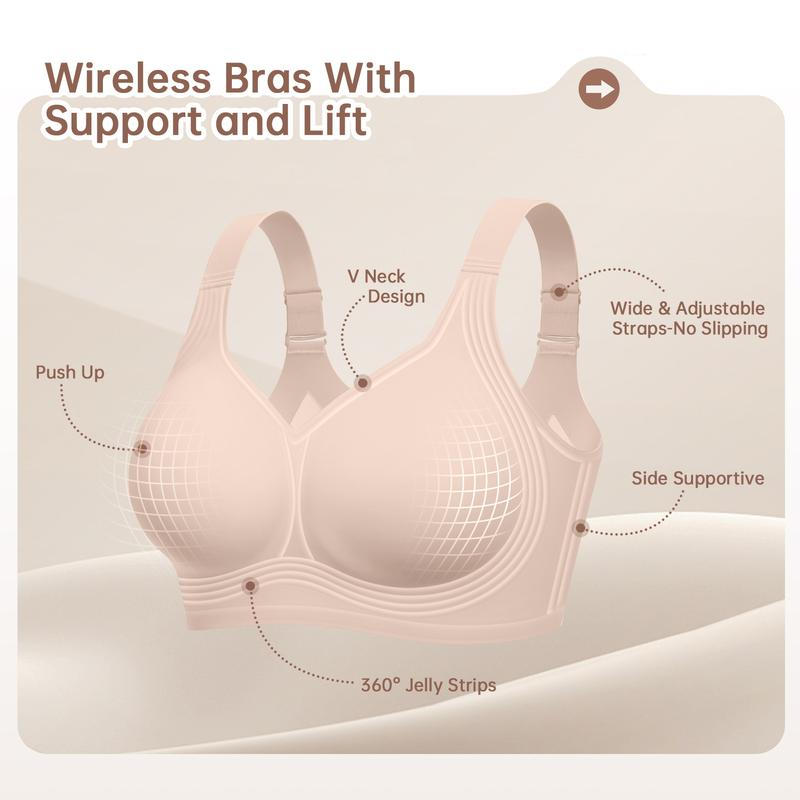 Comfortable Wireless Full Coverage Jelly Smoothing Bra