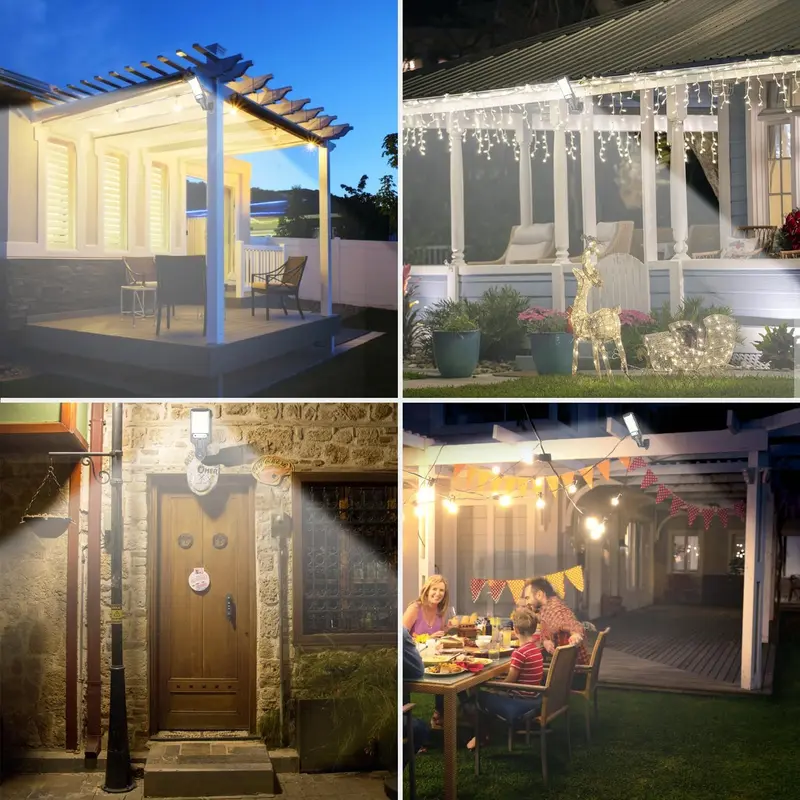2/4-Pack Solar Powered Motion Sensor Outdoor Wall Lights