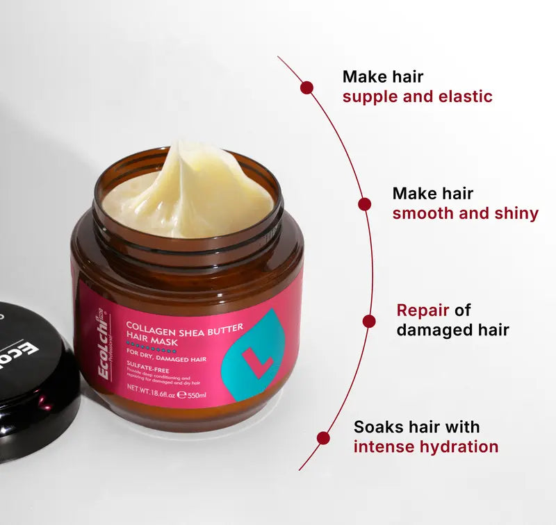 Collagen Shea Butter Hair Mask Deep Repair for Dry and Damaged Hair All Hair Types