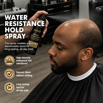 100% Human Hair Fibers & Water Resistance Hold Spray for Enhanced Hair Volume and Texture