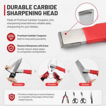 4-Pack Carbide Blade Sharpener – Portable Garden Tool & Knife Sharpener