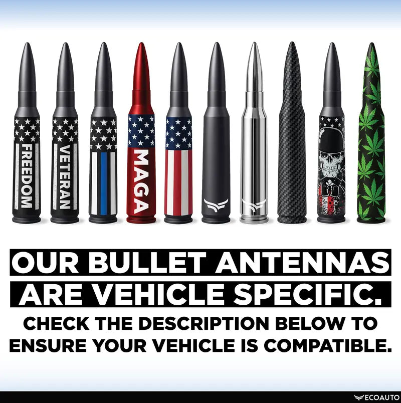 50 Cal Badass Bullet Antenna for Ford Dodge GMC Chevy & Jeep 2007+