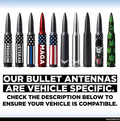 50 Cal Badass Bullet Antenna for Ford Dodge GMC Chevy & Jeep 2007+