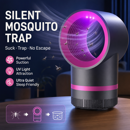 Whisper-Quiet UV Mosquito Trap – Chemical-Free, Portable for Bedroom & Travel