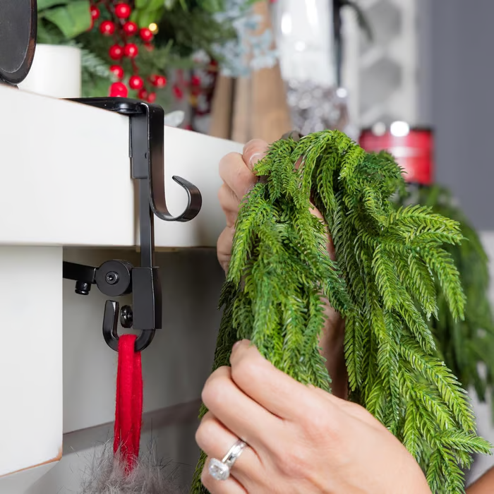 Adjustable Mantel Hook|No-Drill Fireplace Garland Hangers for Mantel