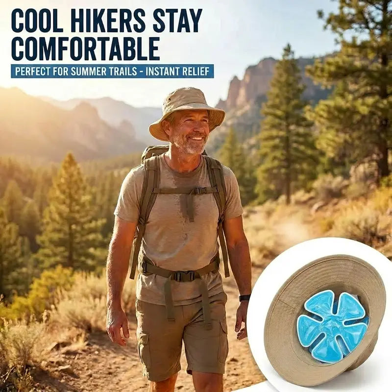 2PCS Cold Therapy Inserts For Hard Hats & Sun Hats