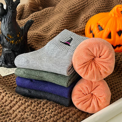 🎃Buy 1 Get 1 Free-Funny Pumpkin Ghost Cartoon Mid-Calf Knit Socks