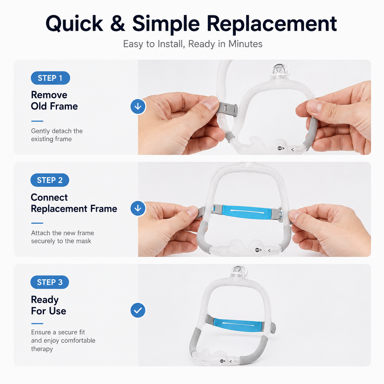 Replacement for AirFit P30i Standard Frame System Set