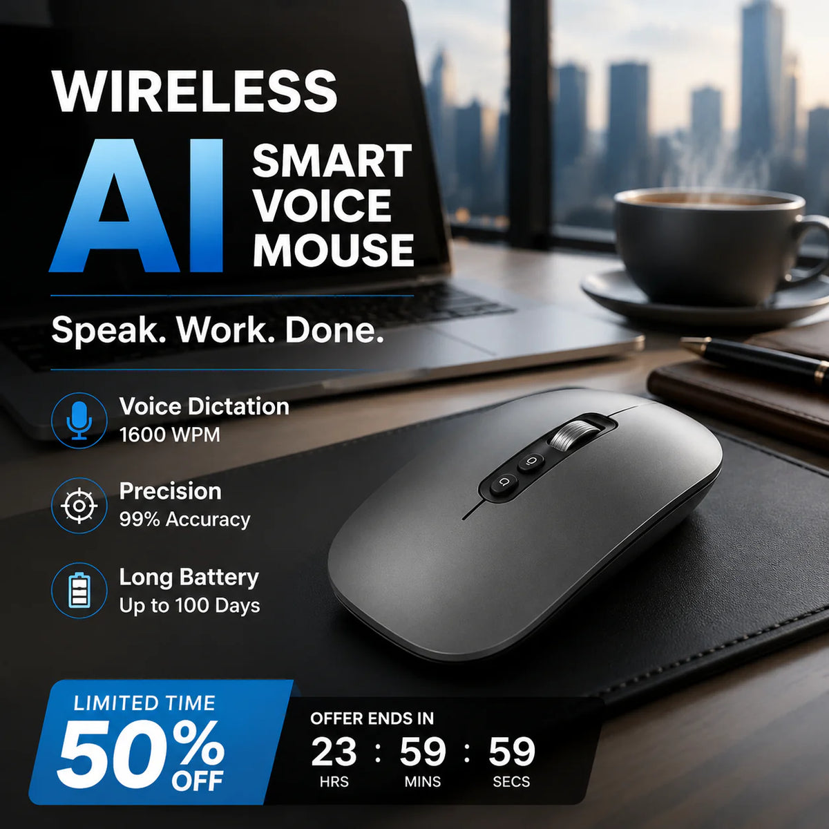 Wireless Al Smart Voice Mouse