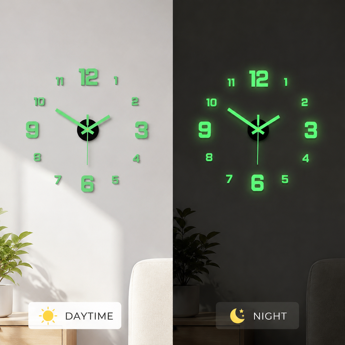 DIY 3D Digital Luminous Wall Clock