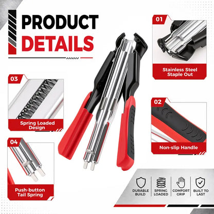 100 PCS C Clips Hog Ring Pliers Kit
