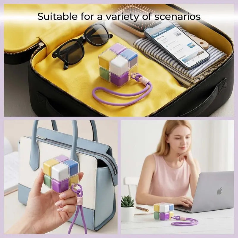 Pastel Macaron Multicolor Magic Cube Pill Storage Box