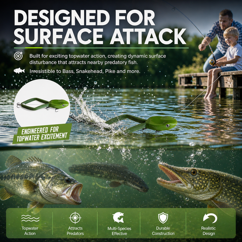 Realistic Frog Swimbait – Topwater Bass Fishing Lure