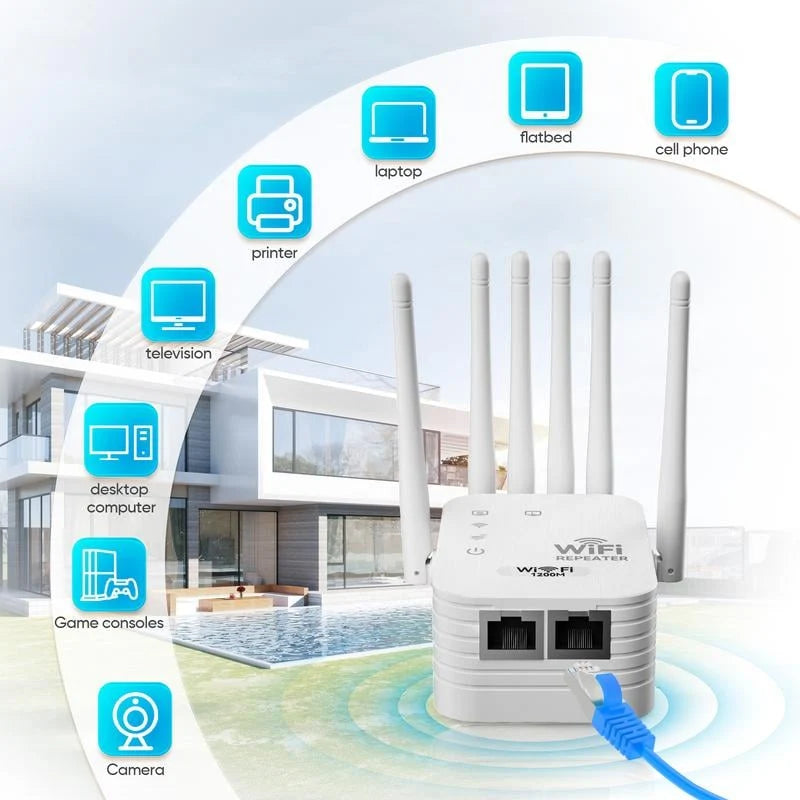 Dual-Band WiFi Range Extender - Stay Connected Everywhere!