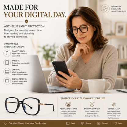 Women's Bifocal Anti-Blue Light Reading Glasses