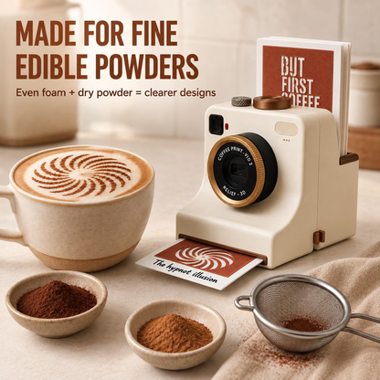 3D Printed Latte Art Camera – Easy Coffee Stencil Tool