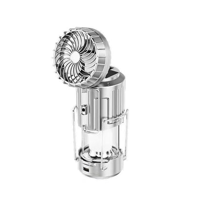 Solar Camping Lantern Fan Rechargeable LED Light Power Bank