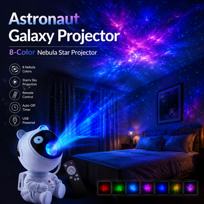 Astronaut Galaxy Projector-8-Color Nebula Star Projector