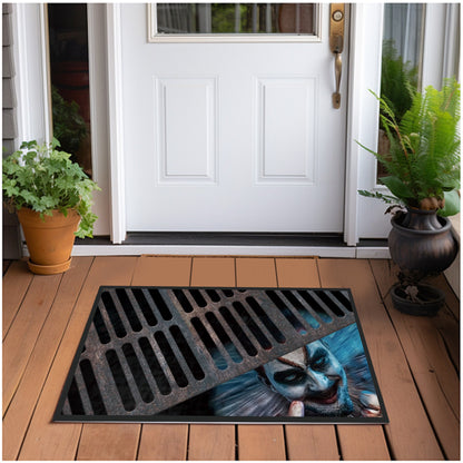 3D Halloween Skull Doormat – Optical Illusion Crystal Velvet Rug