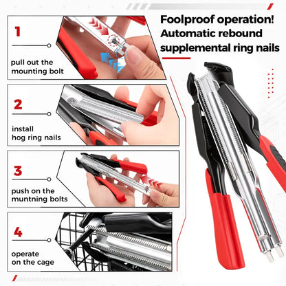 100 PCS C Clips Hog Ring Pliers Kit